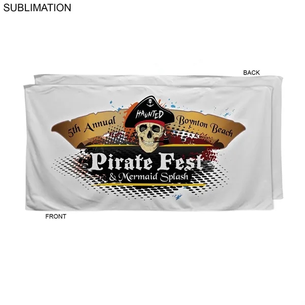 Promo Sublimated Microfiber Terry Beach Towel 30x60