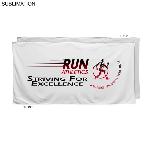 Microfiber Terry Triathlon Towel, 30x60, Sublimated