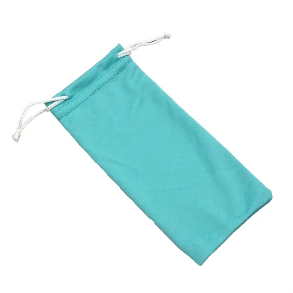 Microfiber Eyeglass Pouch with Drawstring Closure Case - Microfiber Eyeglass Pouch with Drawstring Closure Case - Image 3 of 8