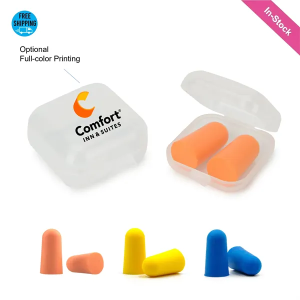 ANSI Certificated Ear Plugs in Clear Case (NNR:32dB) - ANSI Certificated Ear Plugs in Clear Case (NNR:32dB) - Image 0 of 4