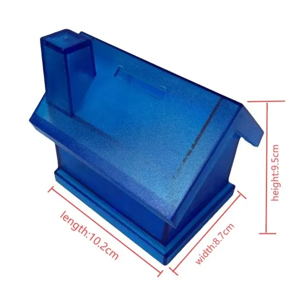 Plastic House-Shaped Coin Bank - Plastic House-Shaped Coin Bank - Image 2 of 5