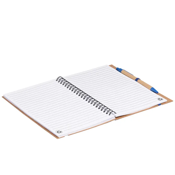 Kraft Hard Cover Spiral Notebook with Pen - ColorJet - Kraft Hard Cover Spiral Notebook with Pen - ColorJet - Image 11 of 11