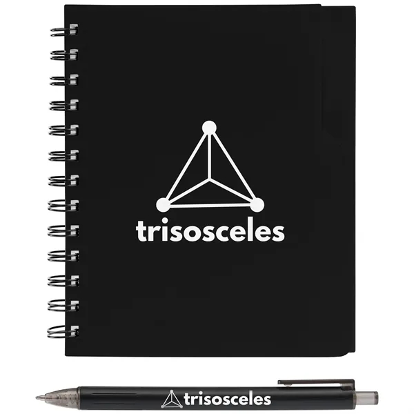 Robust Recycled A5 Spiral Notebook with Pen - Robust Recycled A5 Spiral Notebook with Pen - Image 1 of 17