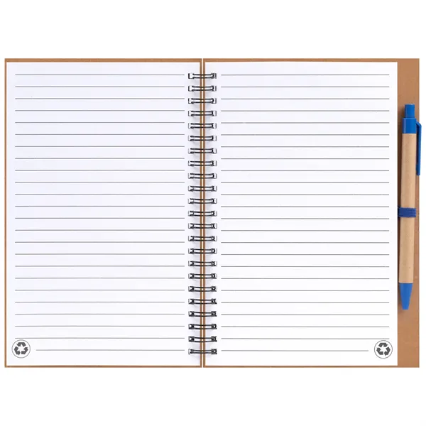 Kraft Hard Cover Spiral Notebook with Pen - ColorJet - Kraft Hard Cover Spiral Notebook with Pen - ColorJet - Image 10 of 11