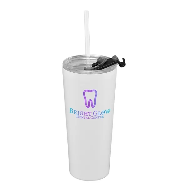 Excalibur - Double-Wall Stainless Tumbler with Straw - Excalibur - Double-Wall Stainless Tumbler with Straw - Image 6 of 16