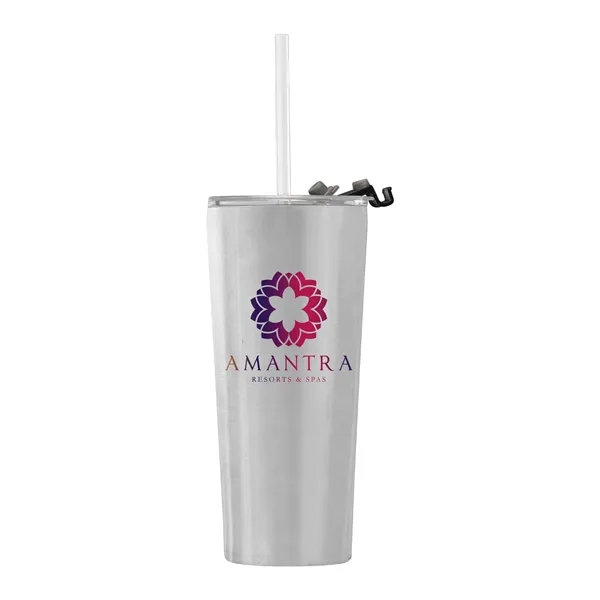 Excalibur - Double-Wall Stainless Tumbler with Straw - Excalibur - Double-Wall Stainless Tumbler with Straw - Image 5 of 16