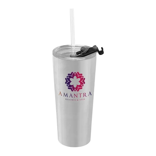 Excalibur - Double-Wall Stainless Tumbler with Straw - Excalibur - Double-Wall Stainless Tumbler with Straw - Image 4 of 16