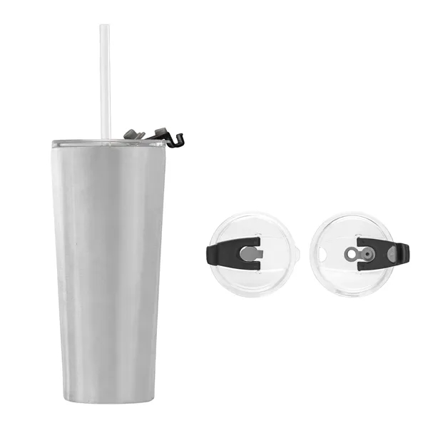 Excalibur - Double-Wall Stainless Tumbler with Straw - Excalibur - Double-Wall Stainless Tumbler with Straw - Image 3 of 16