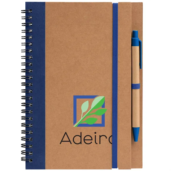 Kraft Hard Cover Spiral Notebook with Pen - ColorJet - Kraft Hard Cover Spiral Notebook with Pen - ColorJet - Image 8 of 11