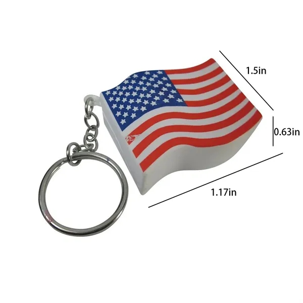 USA Dangling American Flags Souvenir Charm Key Chains - USA Dangling American Flags Souvenir Charm Key Chains - Image 1 of 4