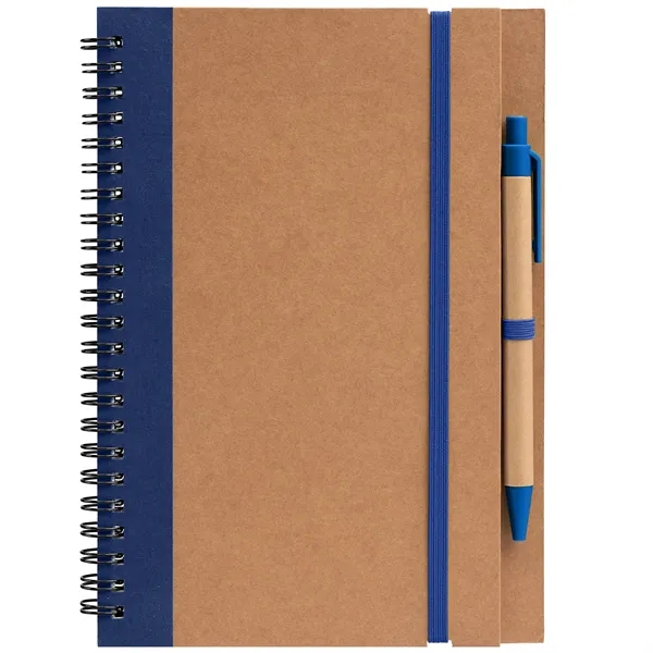 Kraft Hard Cover Spiral Notebook with Pen - Kraft Hard Cover Spiral Notebook with Pen - Image 5 of 10
