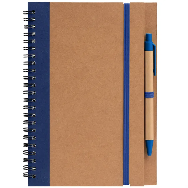 Kraft Hard Cover Spiral Notebook with Pen - ColorJet - Kraft Hard Cover Spiral Notebook with Pen - ColorJet - Image 3 of 11