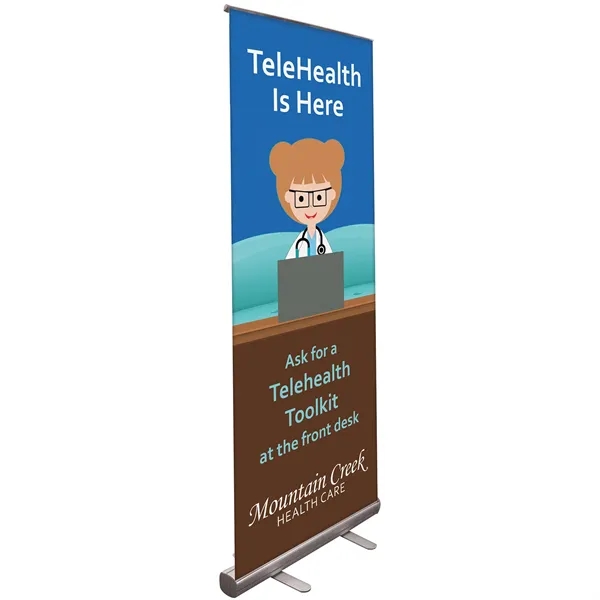 24'' X 63" Custom Retractable Banner Stand - 24'' X 63" Custom Retractable Banner Stand - Image 1 of 8