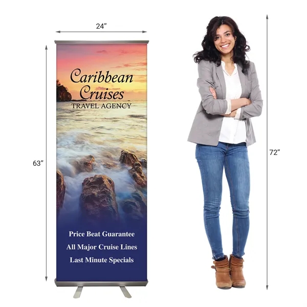 24'' X 63" Custom Retractable Banner Stand - 24'' X 63" Custom Retractable Banner Stand - Image 4 of 8