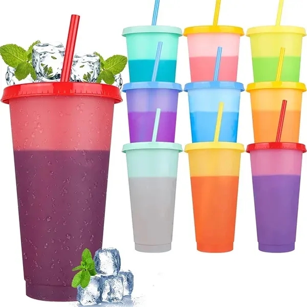 Color Changing Cups with Straws - Color Changing Cups with Straws - Image 0 of 3