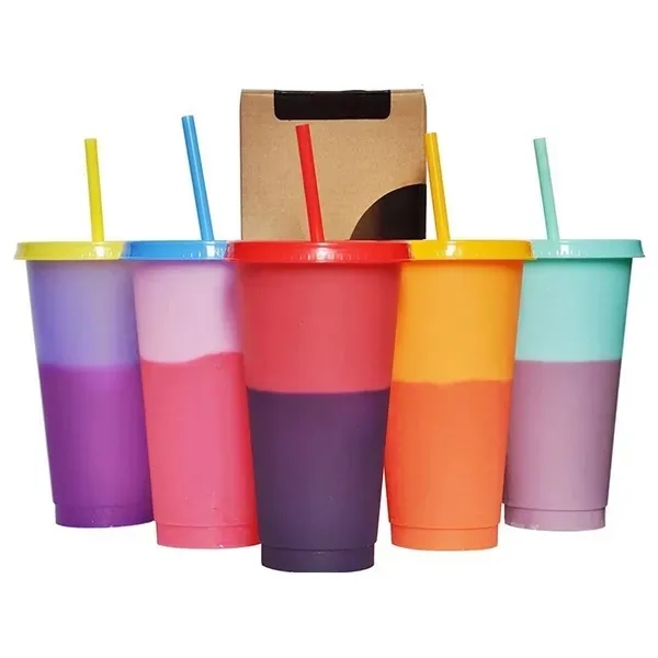 Color Changing Cups with Straws - Color Changing Cups with Straws - Image 1 of 3