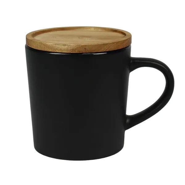 16oz Ceramic Mug with Wood Lid - 16oz Ceramic Mug with Wood Lid - Image 4 of 4