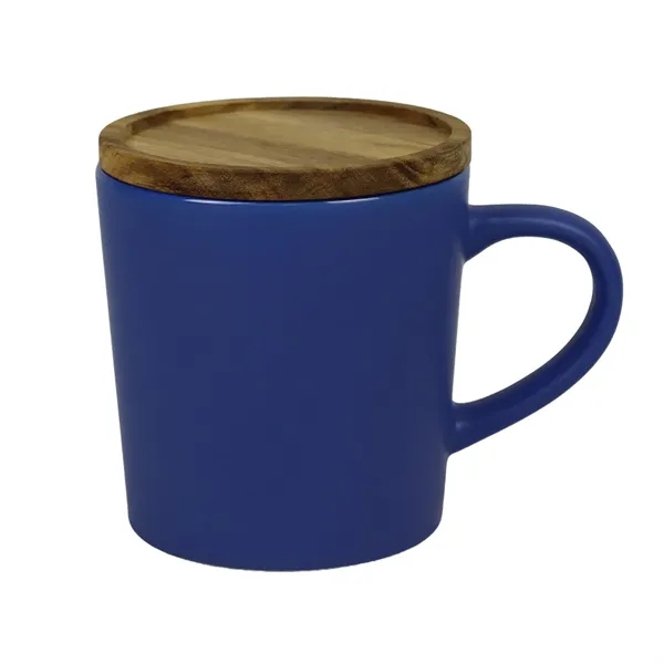 16oz Ceramic Mug with Wood Lid - 16oz Ceramic Mug with Wood Lid - Image 1 of 4