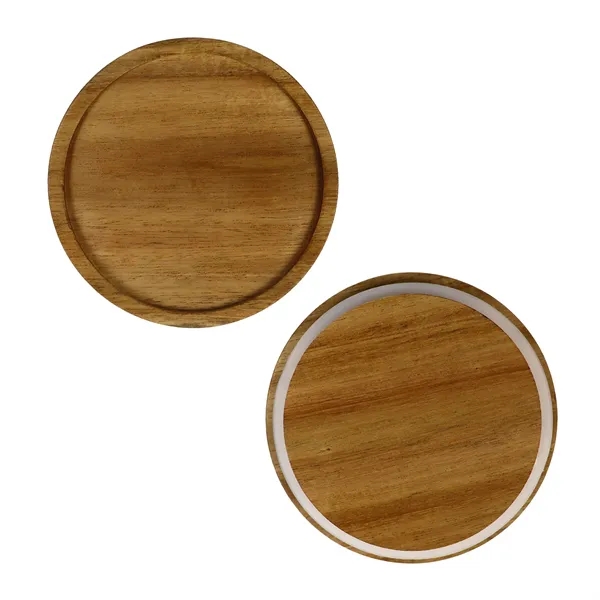 16oz Ceramic Mug with Wood Lid - 16oz Ceramic Mug with Wood Lid - Image 3 of 4