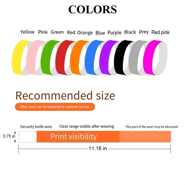 Waterproof Disposable Activity Admission Paper Bracelet - Waterproof Disposable Activity Admission Paper Bracelet - Image 1 of 1