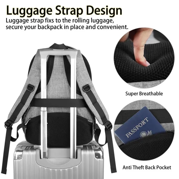 Travel Laptops Backpack with USB Charging Port - Travel Laptops Backpack with USB Charging Port - Image 2 of 4