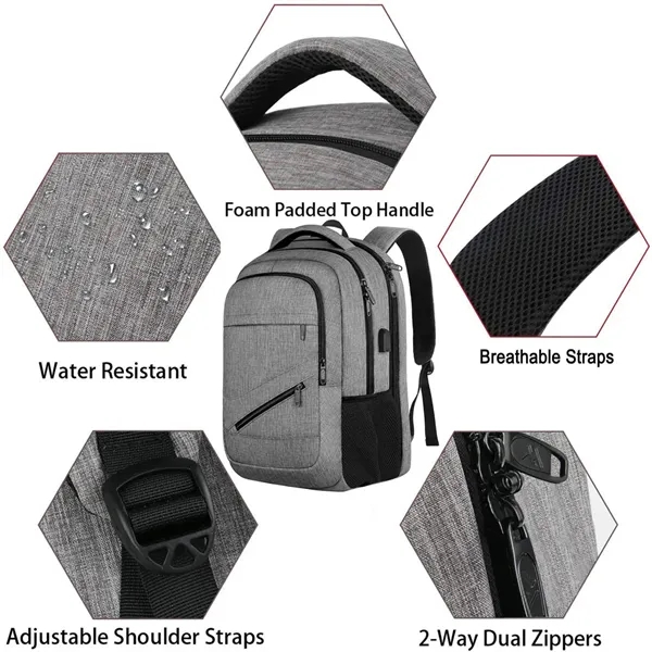 Travel Laptops Backpack with USB Charging Port - Travel Laptops Backpack with USB Charging Port - Image 3 of 4