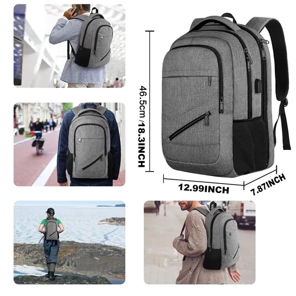 Travel Laptops Backpack with USB Charging Port - Travel Laptops Backpack with USB Charging Port - Image 4 of 4