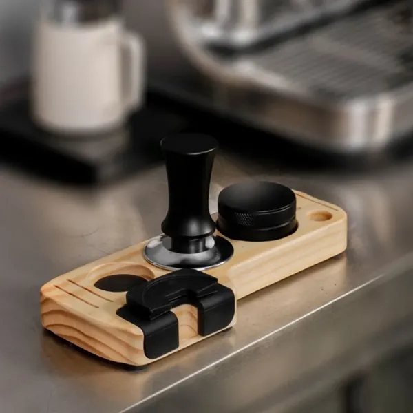 Wooden coffee machine handle accessorie storage powder base - Wooden coffee machine handle accessorie storage powder base - Image 3 of 7