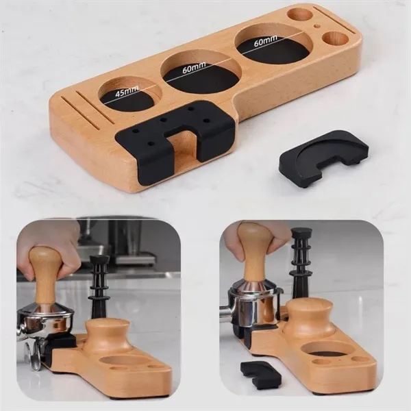 Wooden coffee machine handle accessorie storage powder base - Wooden coffee machine handle accessorie storage powder base - Image 4 of 7