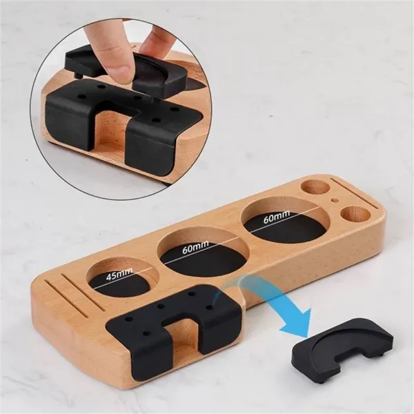 Wooden coffee machine handle accessorie storage powder base - Wooden coffee machine handle accessorie storage powder base - Image 5 of 7