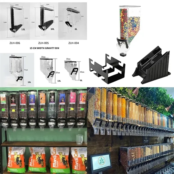 5 Gallon Gravity Bin Pet Food Cereal Candy Dispenser W/ Base - 5 Gallon Gravity Bin Pet Food Cereal Candy Dispenser W/ Base - Image 0 of 0