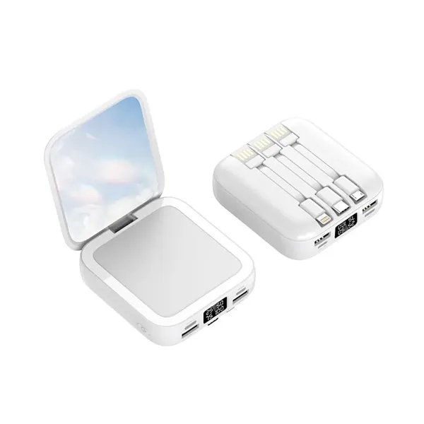 Small Portable 5000mAh Mirror Power Bank - Small Portable 5000mAh Mirror Power Bank - Image 1 of 3
