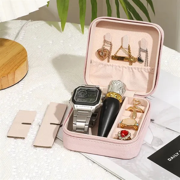 PU Leather Travel Jewelry Storage Case - PU Leather Travel Jewelry Storage Case - Image 1 of 5