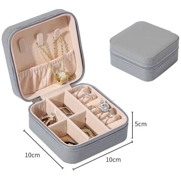 PU Leather Travel Jewelry Storage Case - PU Leather Travel Jewelry Storage Case - Image 2 of 5
