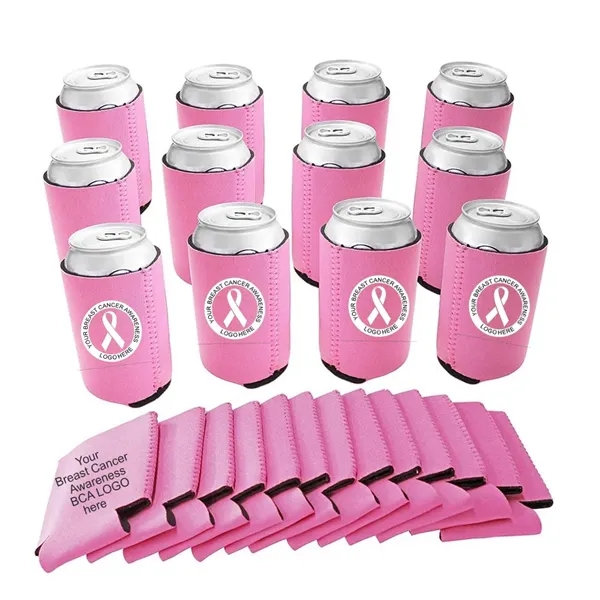 Breast Cancer Awareness Neoprene Can Coolers - Breast Cancer Awareness Neoprene Can Coolers - Image 1 of 4