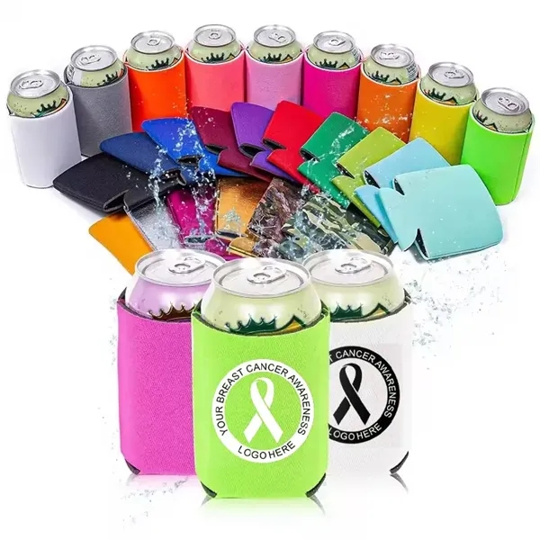 Breast Cancer Awareness Neoprene Can Coolers - Breast Cancer Awareness Neoprene Can Coolers - Image 0 of 4