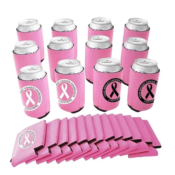 Breast Cancer Awareness Neoprene Can Coolers - Breast Cancer Awareness Neoprene Can Coolers - Image 3 of 4