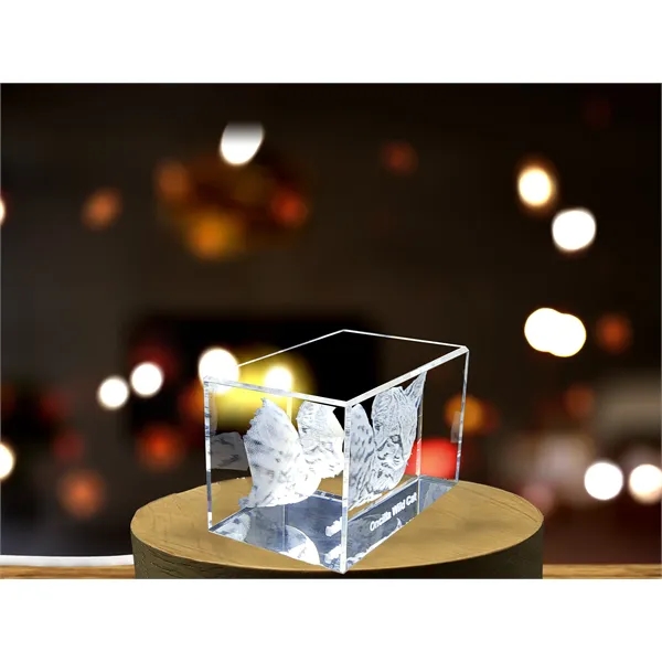 A Portrait of Elusive Grace - Oncilla Cat Crystal Sculpture - A Portrait of Elusive Grace - Oncilla Cat Crystal Sculpture - Image 1 of 5