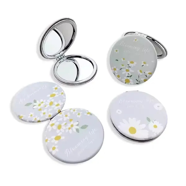 PU Leather Folding Pocket Compact Mirror - PU Leather Folding Pocket Compact Mirror - Image 1 of 6