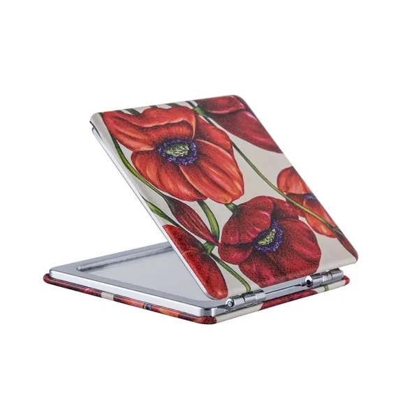 PU Leather Folding Pocket Compact Mirror - PU Leather Folding Pocket Compact Mirror - Image 4 of 6
