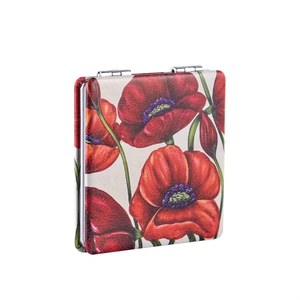 PU Leather Folding Pocket Compact Mirror - PU Leather Folding Pocket Compact Mirror - Image 5 of 6