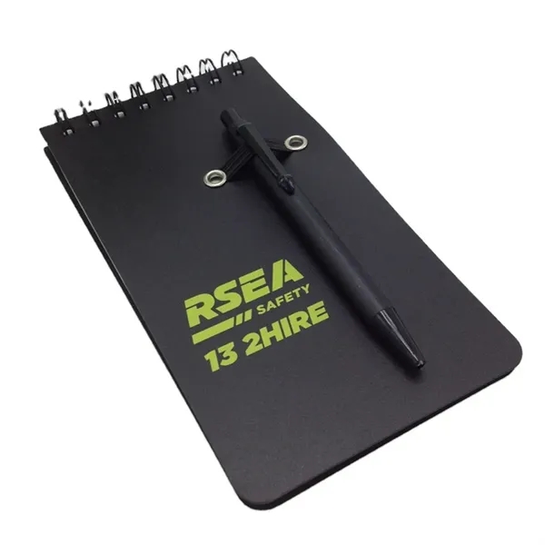 Pocket Sized Spiral Jotter Notepad Notebook with Pen - Pocket Sized Spiral Jotter Notepad Notebook with Pen - Image 5 of 5