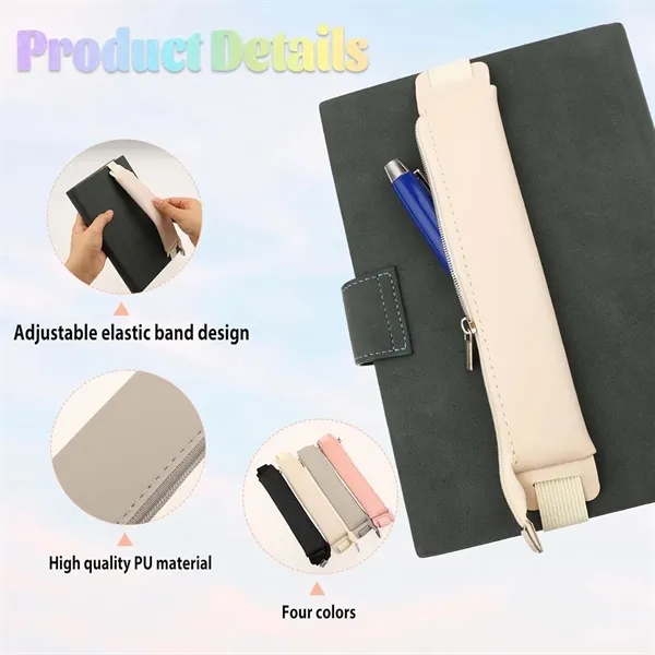 PU Adjustable Elastic Band Pen Holder - PU Adjustable Elastic Band Pen Holder - Image 1 of 3