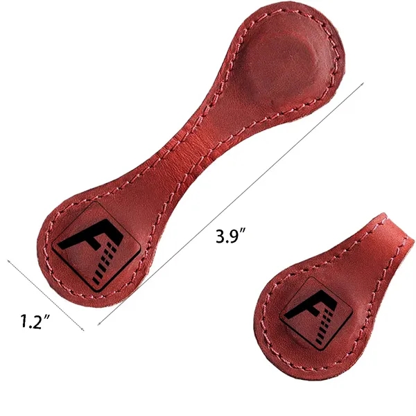 Vintage PU Leather Bone-shape Magnetic Bookmark - Vintage PU Leather Bone-shape Magnetic Bookmark - Image 1 of 1
