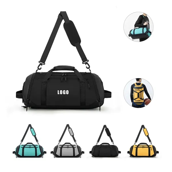 Gym Duffle Bag with Shoe Compartment - Yellow - Gym Duffle Bag with Shoe Compartment - Yellow - Image 0 of 2