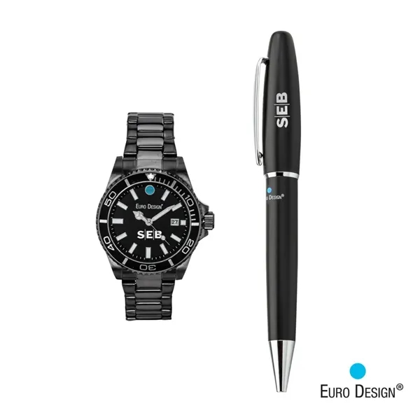 Euro Design® Velten Watch/Pen Set - Euro Design® Velten Watch/Pen Set - Image 0 of 5
