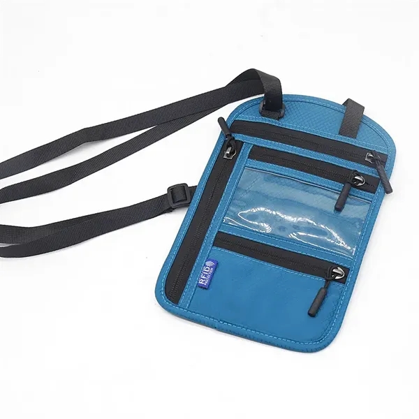 Halterneck RFID Crossbody Shoulder Passport Bag - Halterneck RFID Crossbody Shoulder Passport Bag - Image 2 of 5