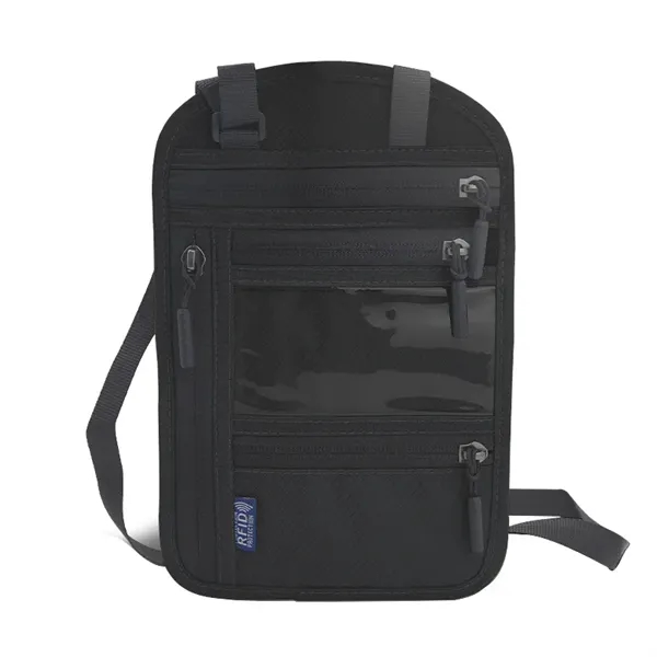 Halterneck RFID Crossbody Shoulder Passport Bag - Halterneck RFID Crossbody Shoulder Passport Bag - Image 3 of 5
