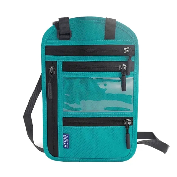Halterneck RFID Crossbody Shoulder Passport Bag - Halterneck RFID Crossbody Shoulder Passport Bag - Image 4 of 5