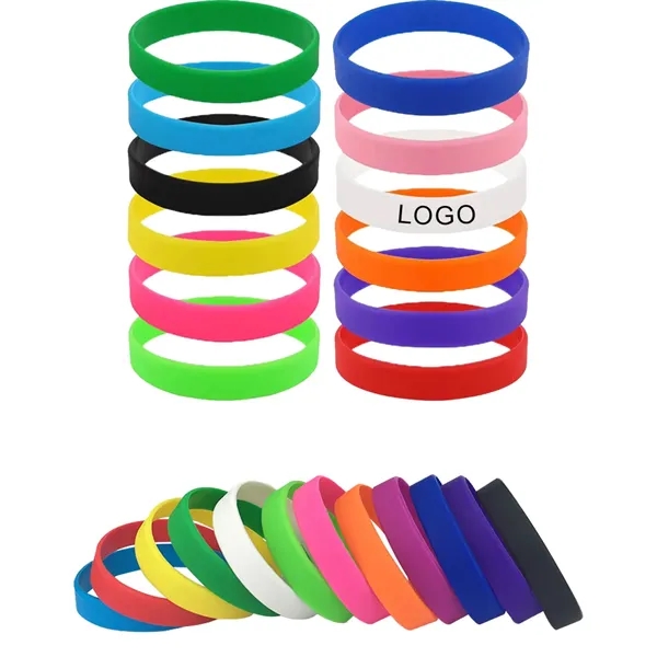 Silicone Adult Sports Custom Slim-fit Bracelets - Silicone Adult Sports Custom Slim-fit Bracelets - Image 0 of 1